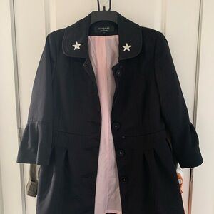 Vintage Larry Levine Signature Black Princess Jacket with Star Collar